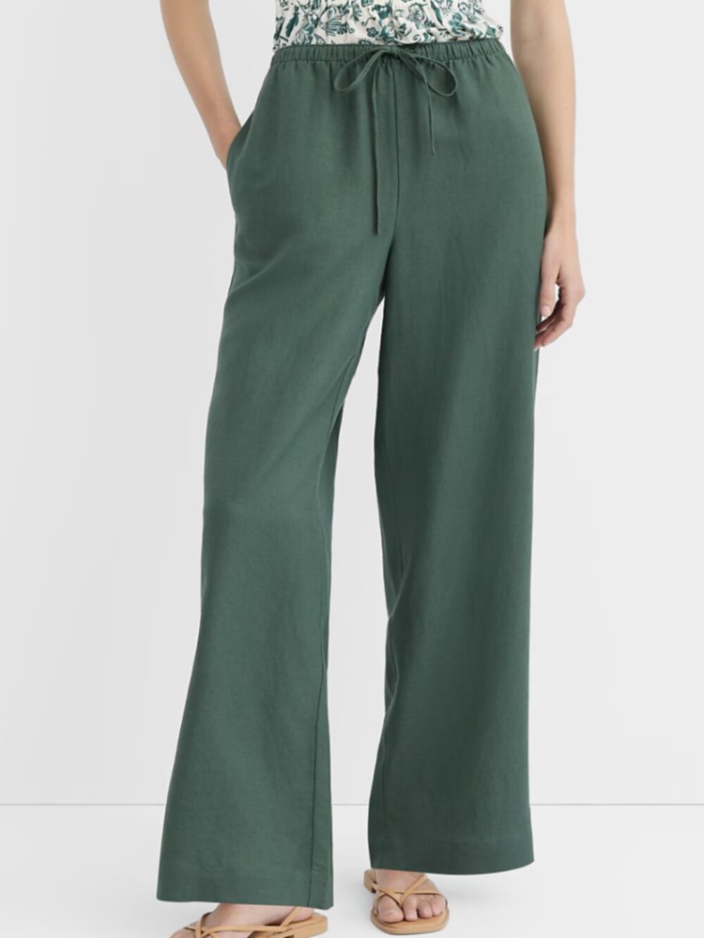 NWT LOFT Sawyer Pull-On Linen Blend Pants – Size Large